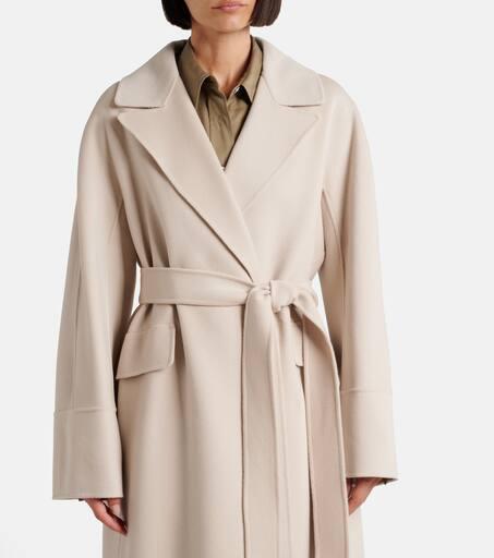 【送料 関税込】’S Max Mara Malika wool wrap coat S Max Mara Malika Wool Wrap Coat In Neutrals | ModeSens
