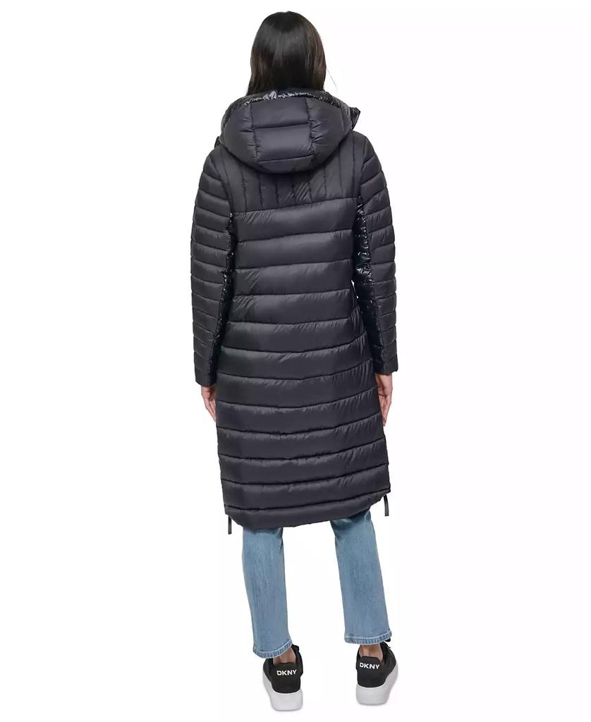 DKNY Women's Down Quilted Hooded Puffer Coat