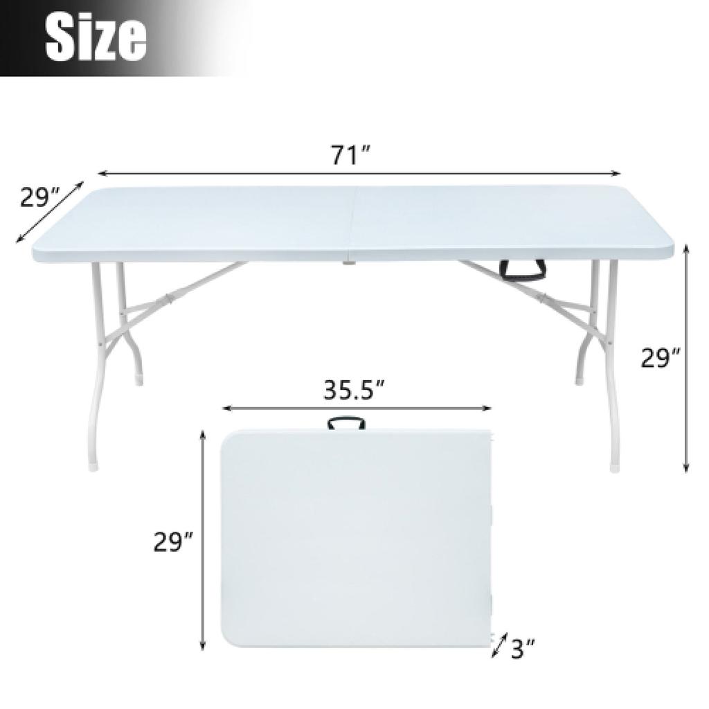 Streamdale Furniture Streamdale Portable Folding Table for Picnics and Parties