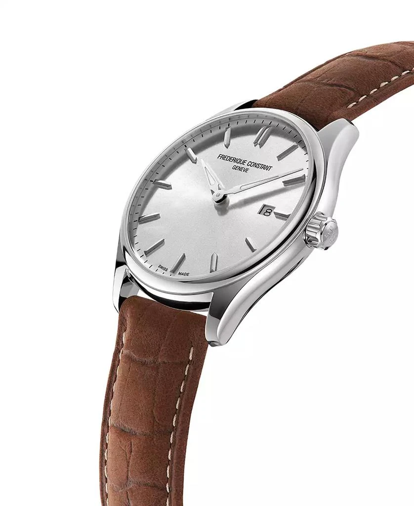 Frederique Constant Men's Swiss Classics Brown Leather Strap Watch 40mm 3