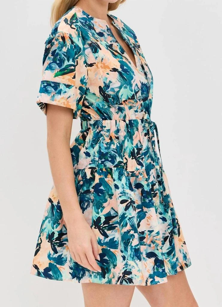 green emerald velvet dress Ulla Johnson Lucian Waist Tie Long Dress in Sand