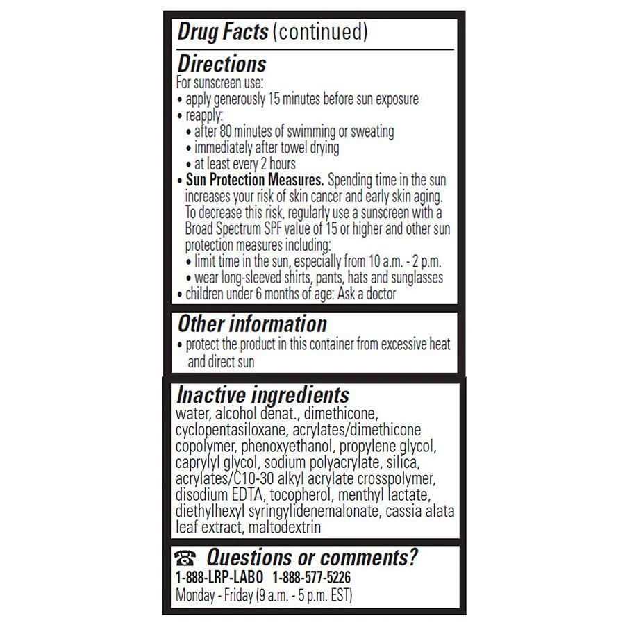 La Roche Posay Cooling Water Lotion Face and Body Sunscreen SPF 30 with Cell Ox Shield 4