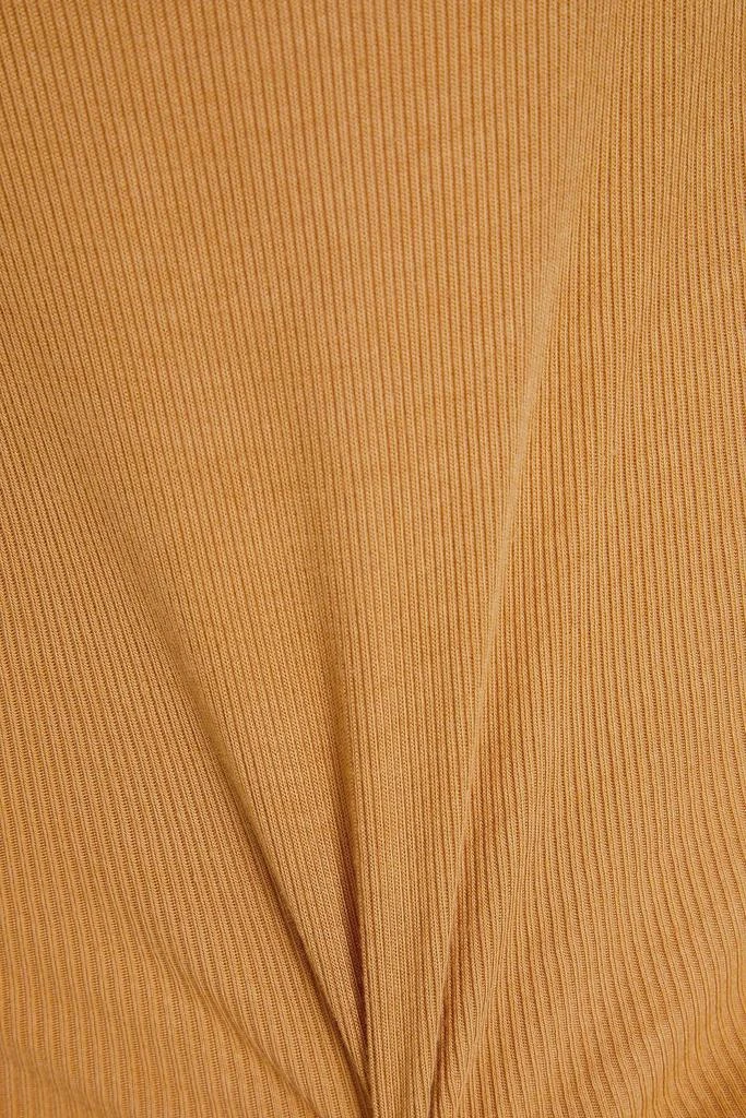 Enza Costa Off-the-shoulder ribbed jersey midi dress 4