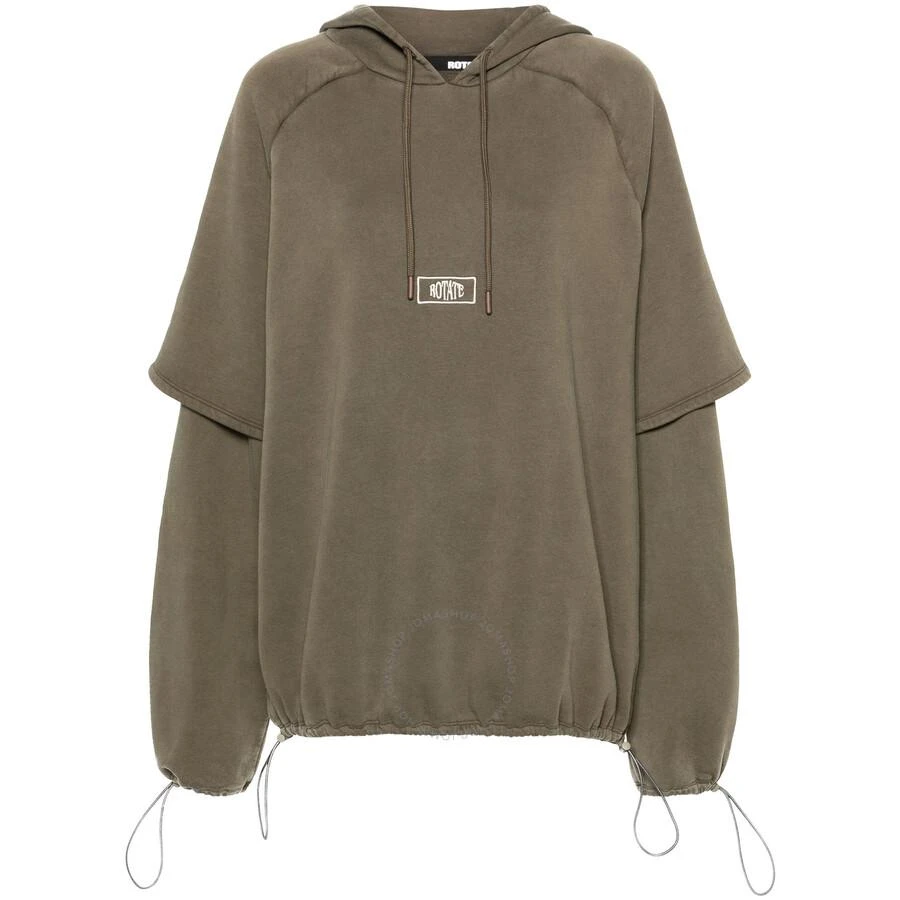 ROTATE Birger Christensen Ladies Green Enzyme Organic Cotton Hoodie 1