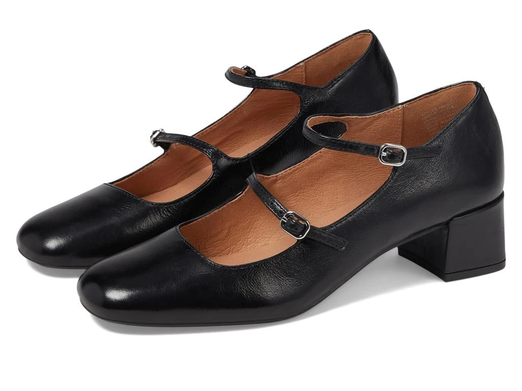 Madewell The Nettie Heeled Mary Jane in Leather 1