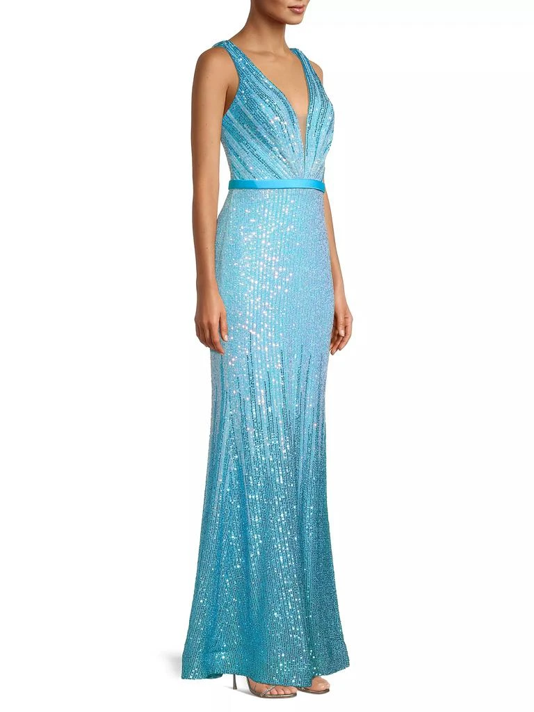 Basix Black Label Sequined Sheath Gown 4