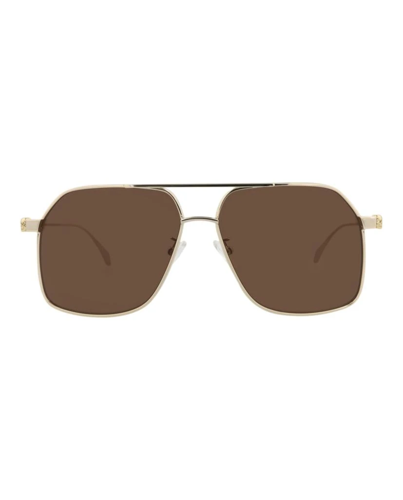 Alexander McQueen Aviator-Frame Metal Sunglasses 1