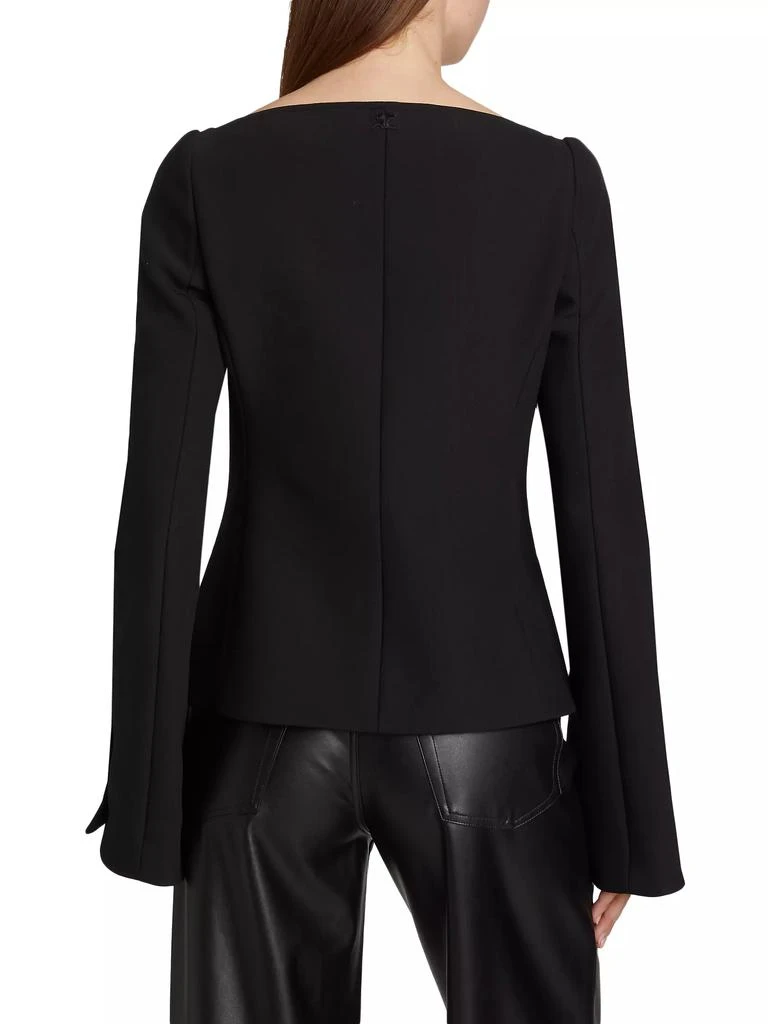 courreges Ellipse Heritage Crepe Tailored Jacket 5