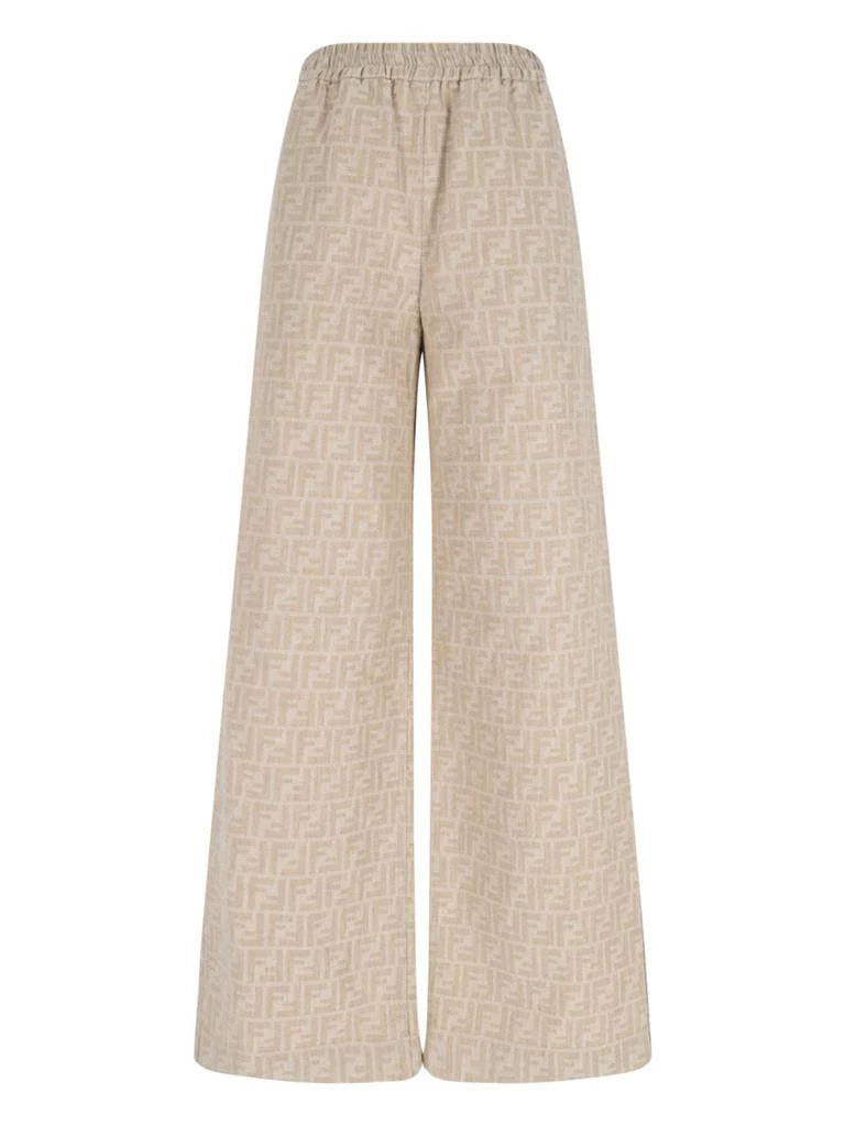 Fendi Fendi FF Chambray Wide-Leg Pants 1