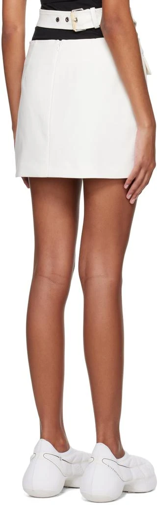 Dion Lee White Y Front Buckle Miniskirt 3