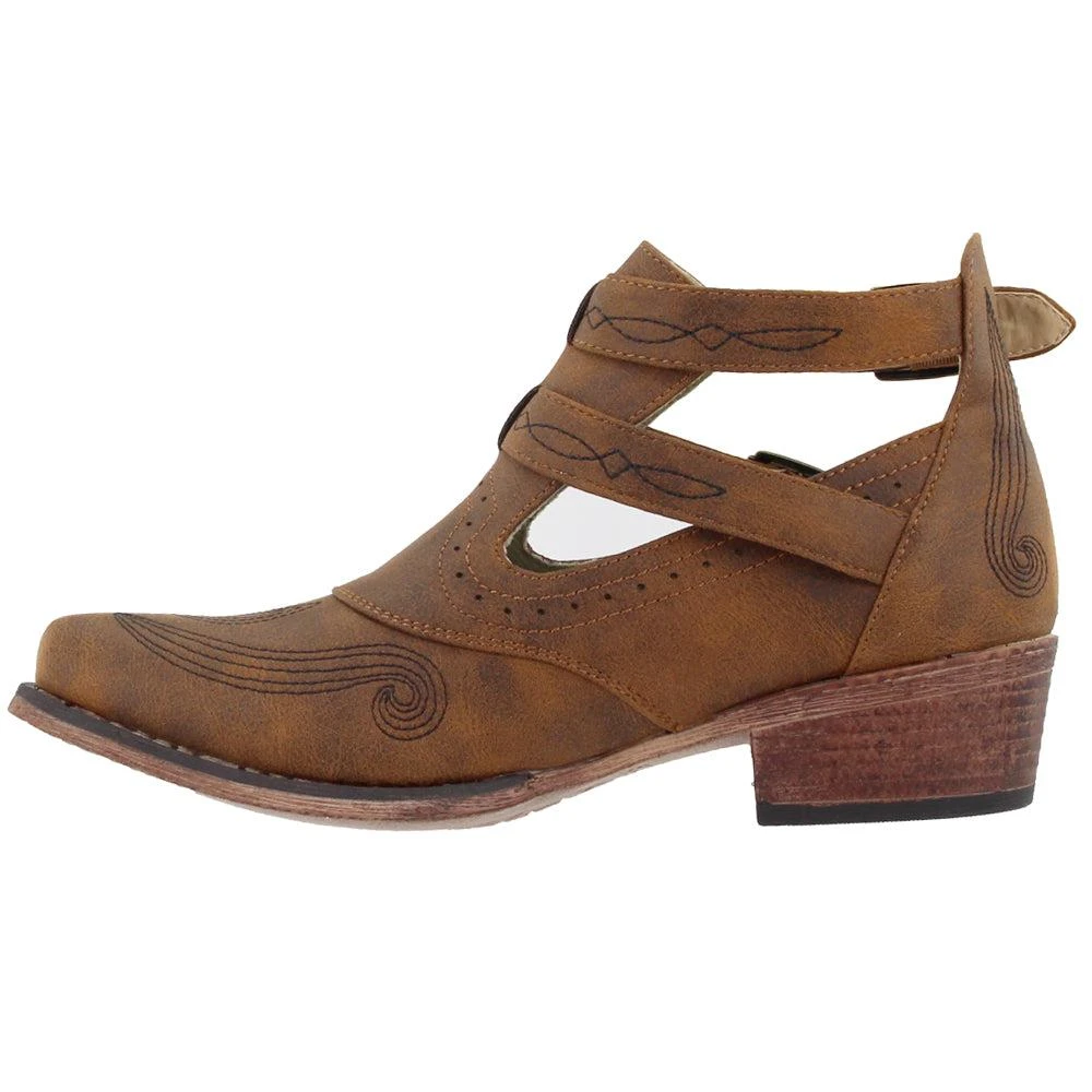 Roper Willa Embroidery Snip Toe Cowboy Booties 4