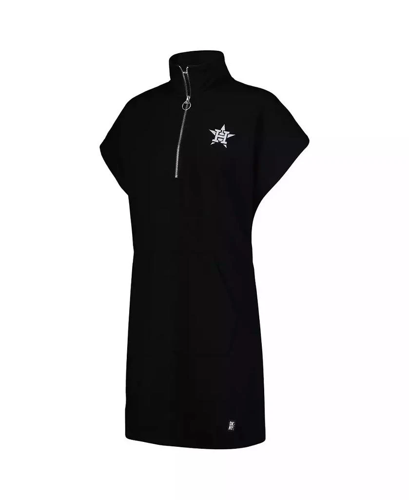 DKNY Women's Black Houston Astros Emily Quarter-Zip Sneaker Dress 2