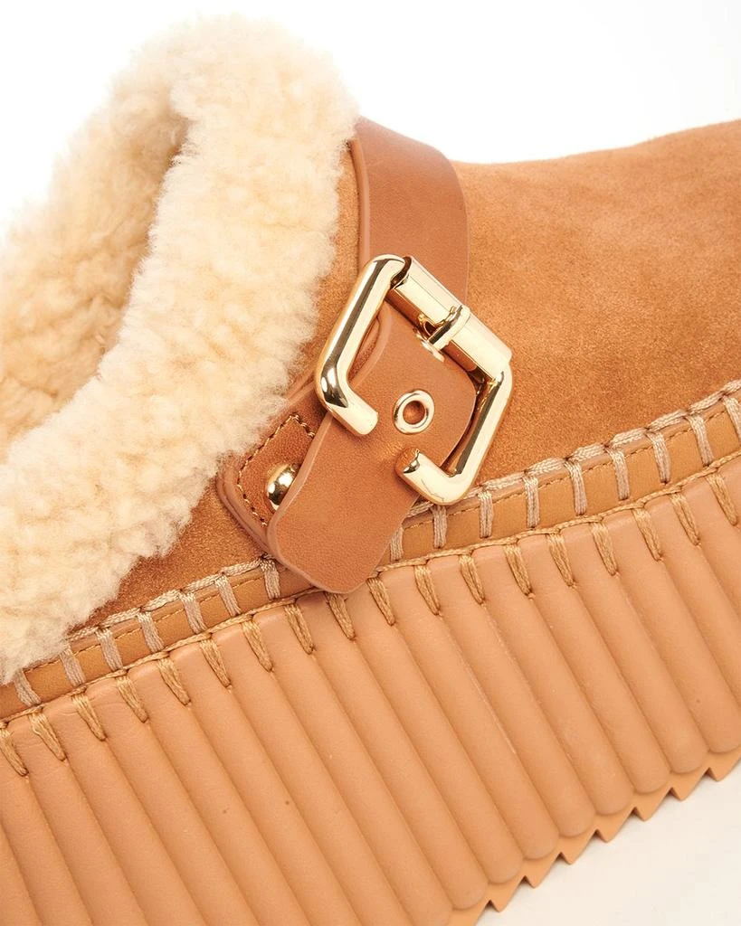 Chloé Women
s Nama Shearling Lined Wedge Mules 6