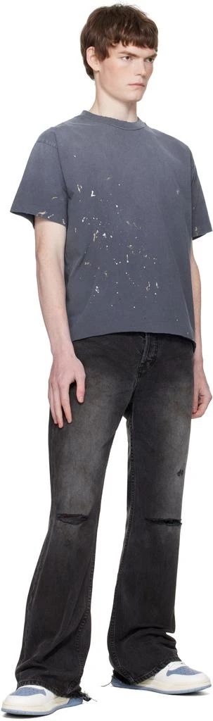 AMIRI White 
Blue Classic Low Sneakers 5