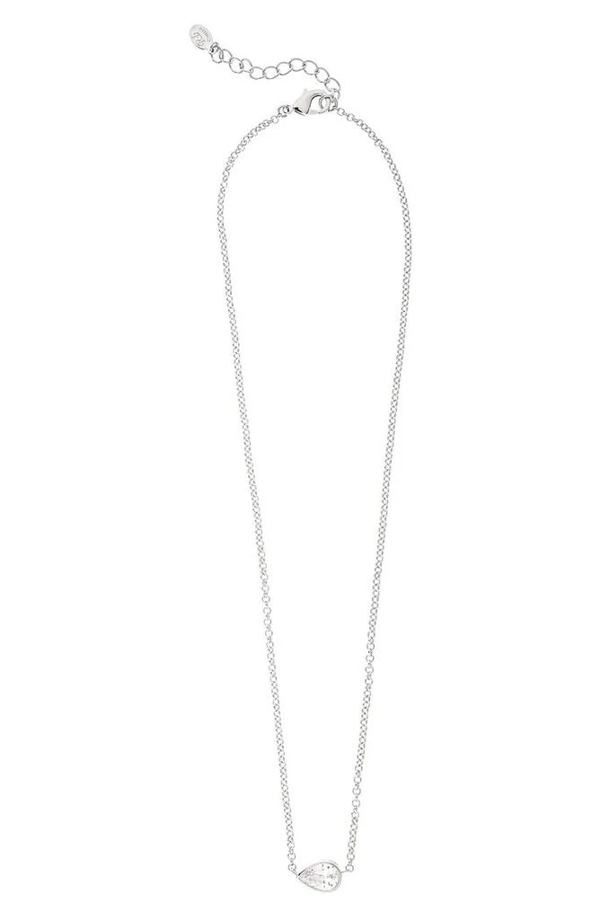 Rivka Friedman Rhodium Plated CZ Pendant Necklace 1