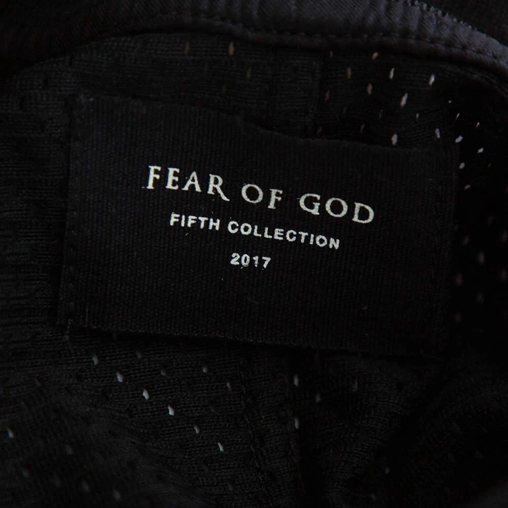 Fear of god Fear of God Black Synthetic Logo Print Long Sleeved Mesh-Jersey T-Shirt S 5