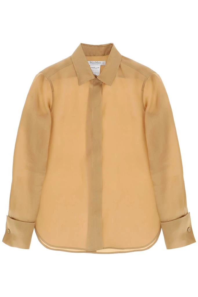 MAX MARA nola silk organza shirt in italian 1