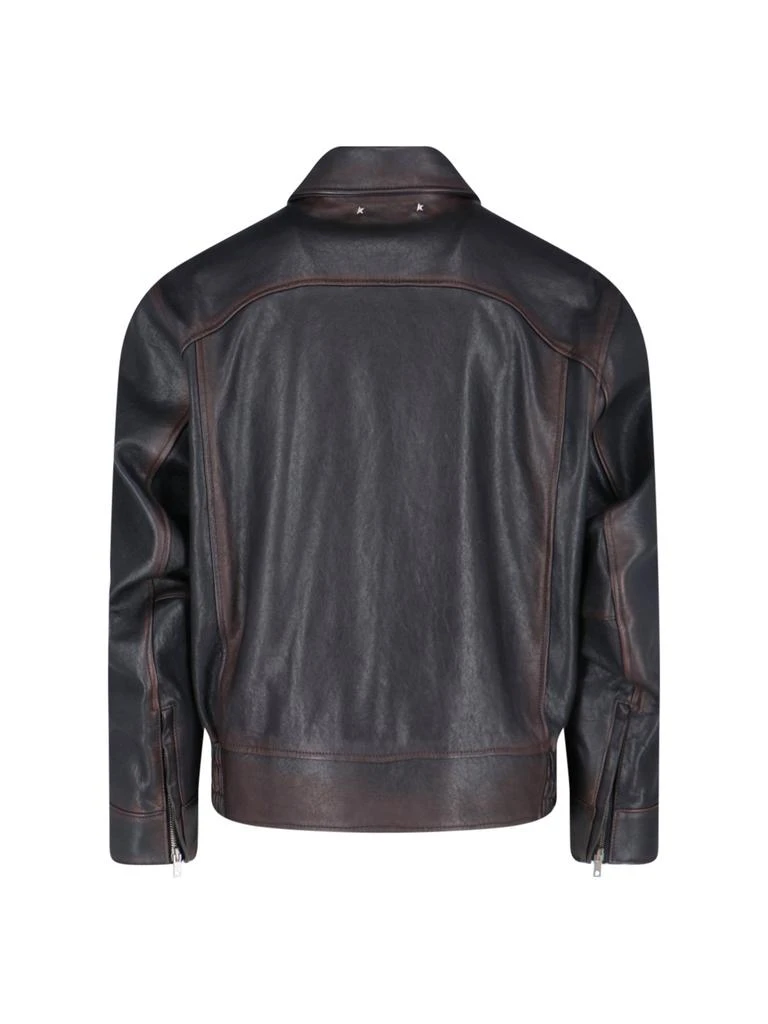 Golden Goose "Prince" Leather Jacket – Brown 2