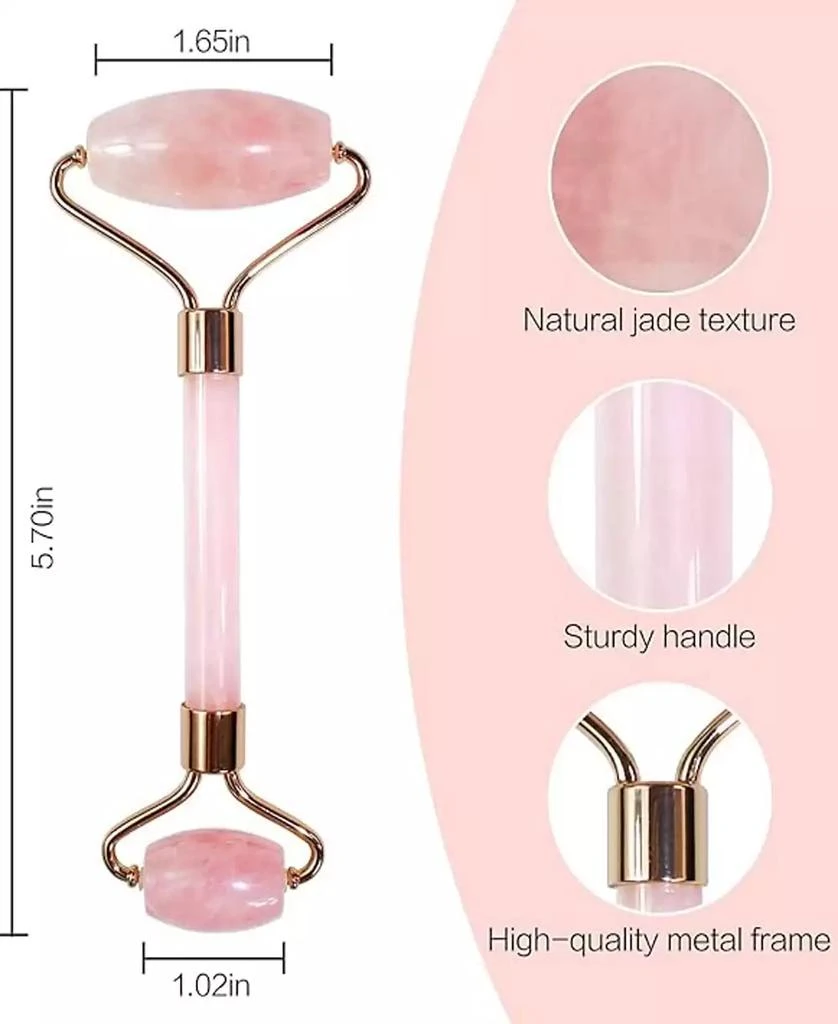 Lovery 2-Pc. Rose Quartz Facial Roller Gift Set 3