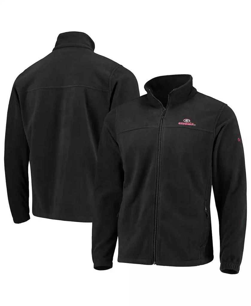 Columbia Men's Black Georgia Bulldogs Flanker III Fleece Team Full-Zip Jacket 1