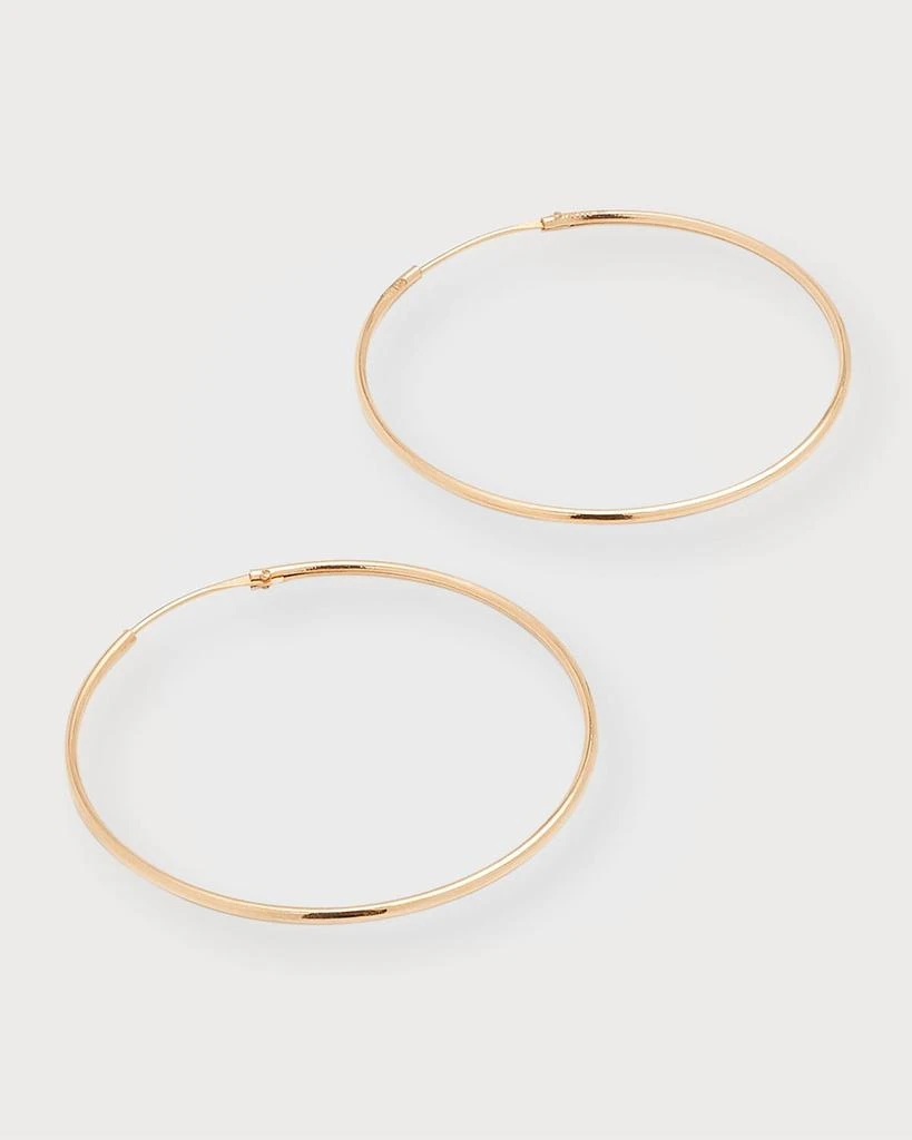 Ginette NY Rose Gold Circle Hoop Earrings 3