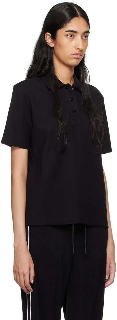 Moncler Black Embroidered-Logo Polo 2