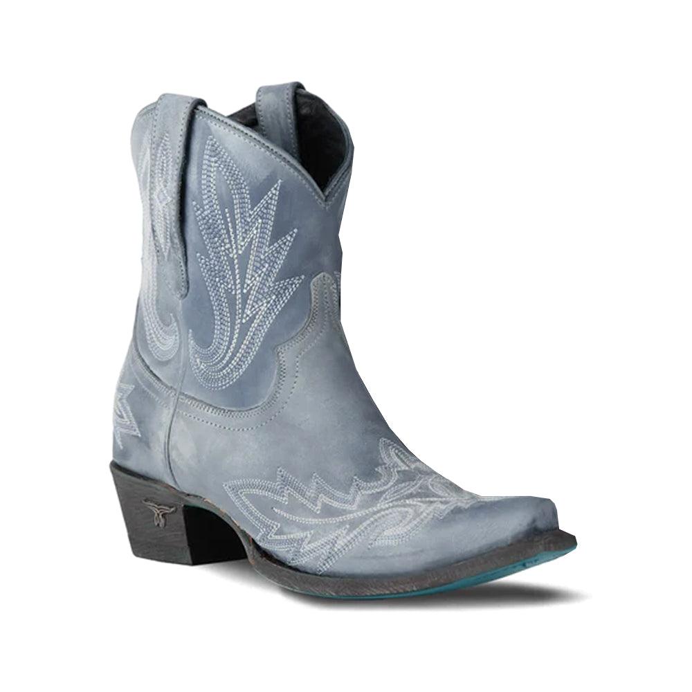 LANE Lexington Embroidered Snip Toe Pull On Cowboy Booties