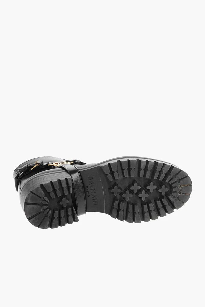 Balmain Balmain Leather Ranger Boots with Logo 5
