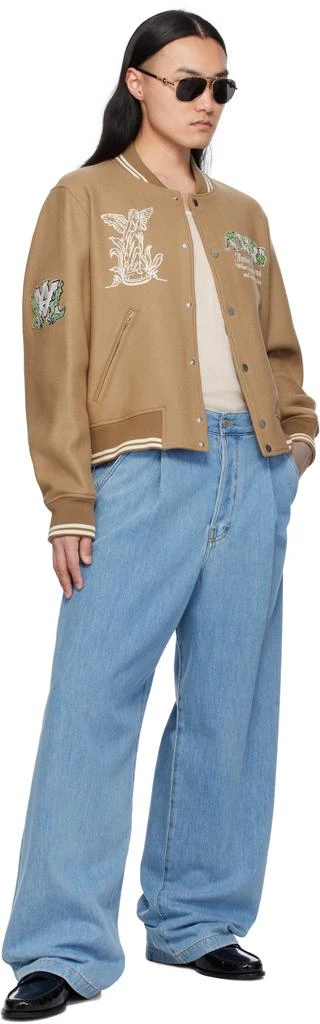 AMIRI Brown 'Amiri' Garden Bomber Jacket 4