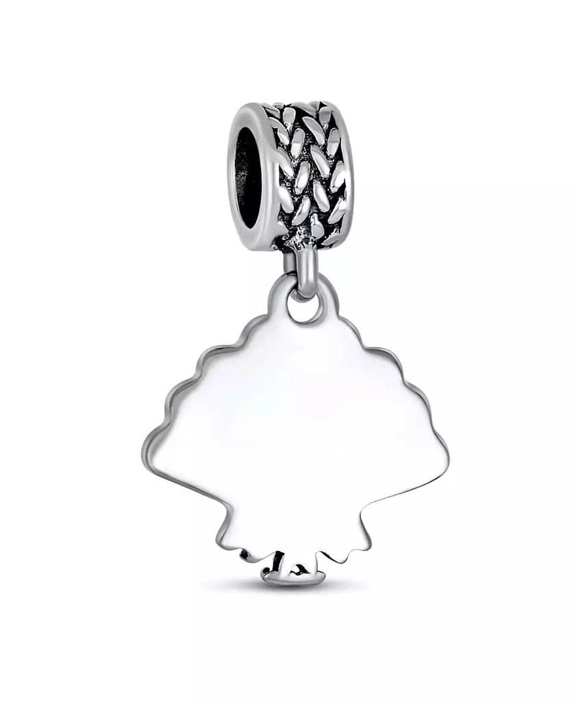 Bling Jewelry Thanksgiving Turkey Dangle Charm Bead Brown Enamel European Bracelet Silver 4