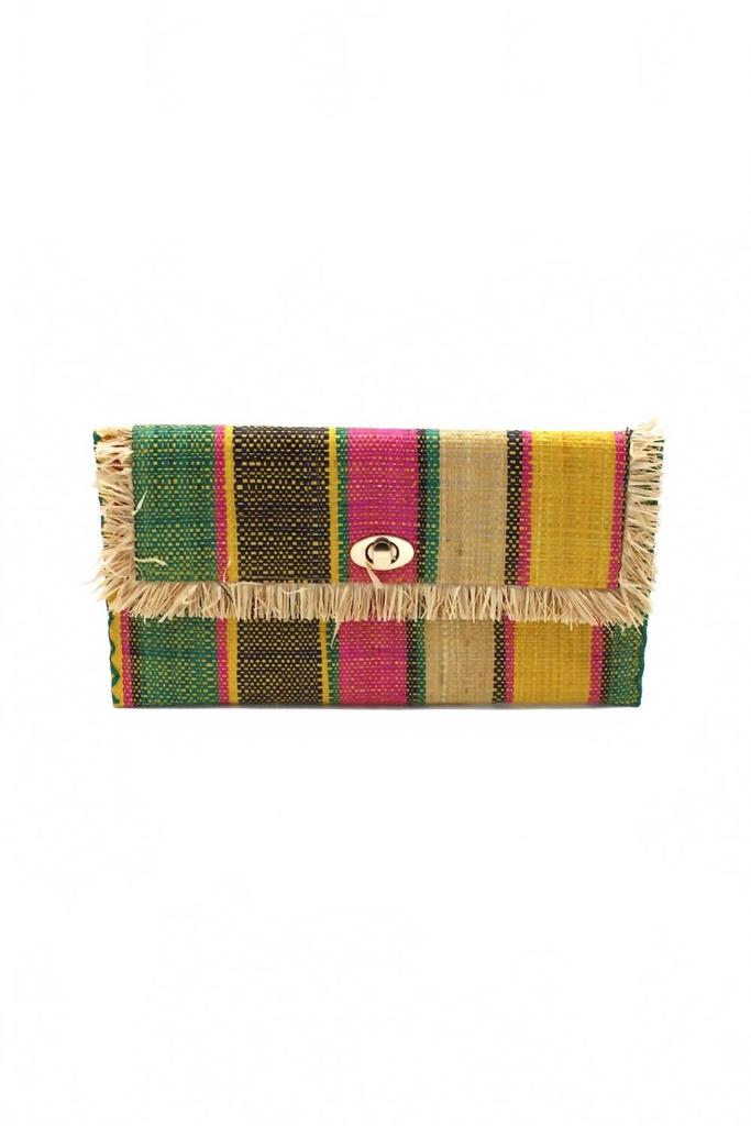 Shebobo Women' Sophie Straw Envelope Clutch Bag In Carmelita