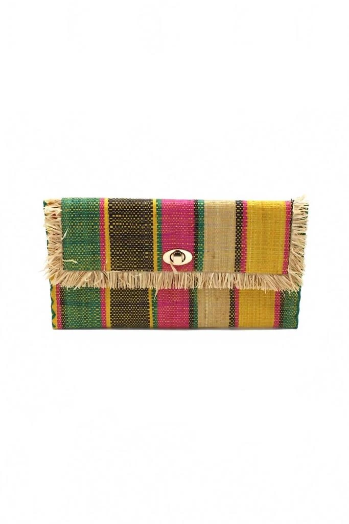 Shebobo Women' Sophie Straw Envelope Clutch Bag In Carmelita 1