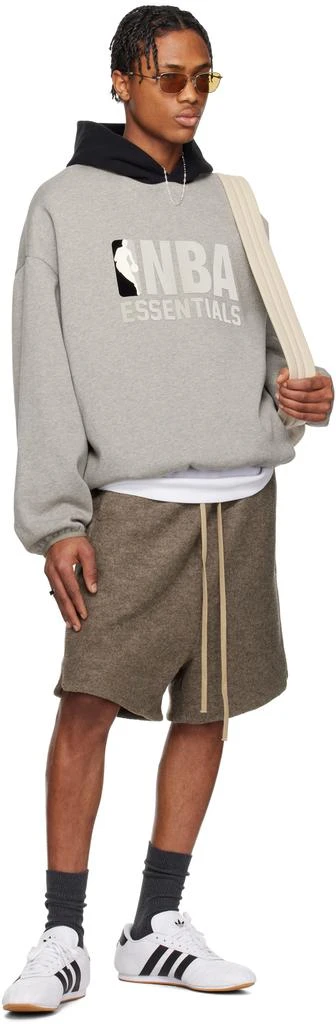 Essentials Gray & Black NBA Pull Over Hoodie 5