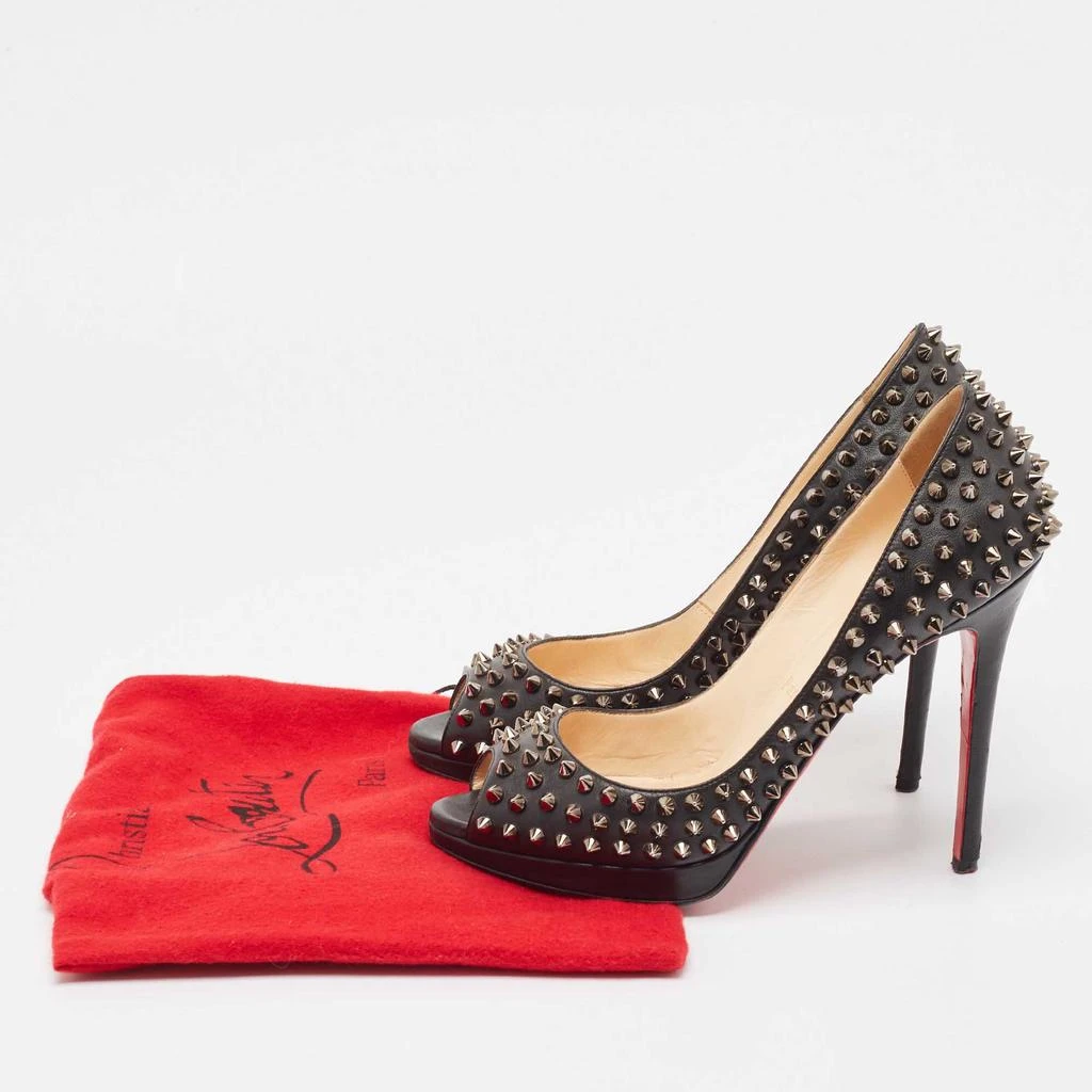 Christian Louboutin Christian Louboutin Black Leather Yolanda Spikes Pumps Size 38.5 9