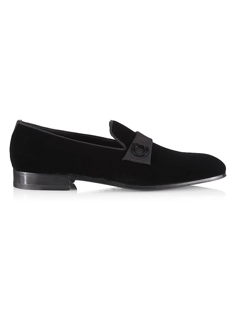Salvatore Ferragamo Velvet Gancio Loafers 1