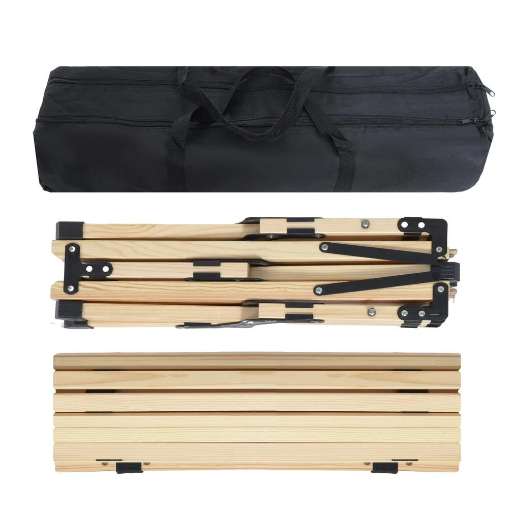 Streamdale Furniture Streamdale Portable Beech Wood Picnic Table - Foldable & Large 5
