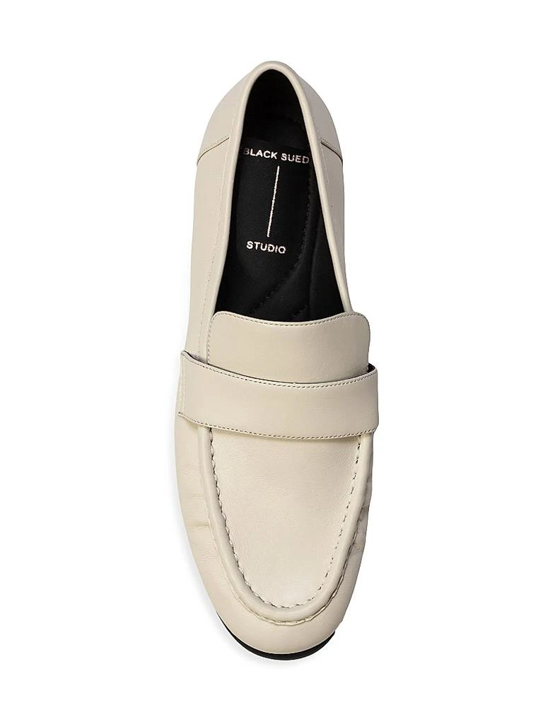 Black Suede Studio Arrow Leather Loafers 6