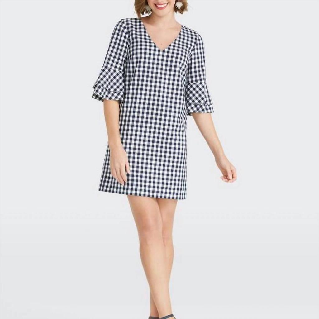Draper James Draper James - Gingham Bell Sleeve Dress