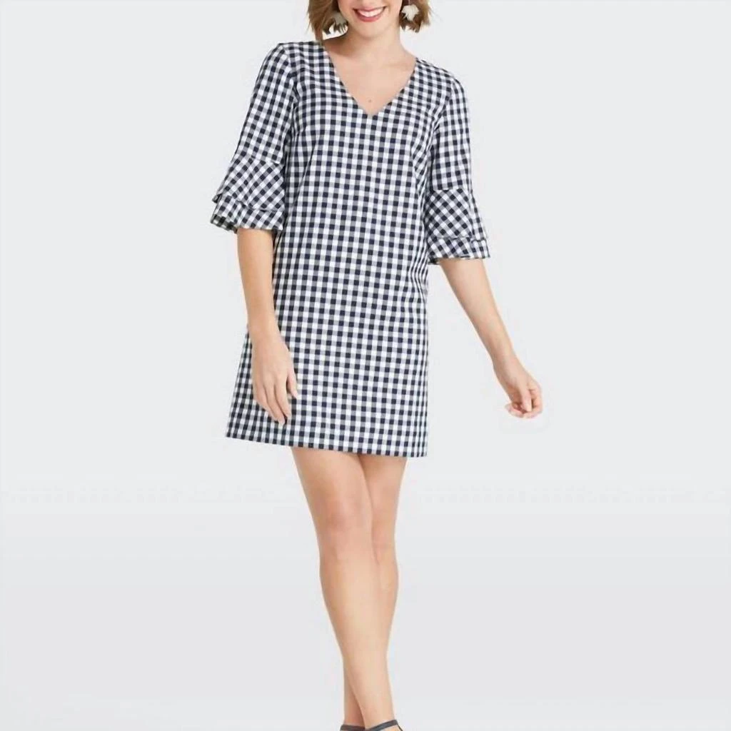 Draper James Draper James - Gingham Bell Sleeve Dress 1