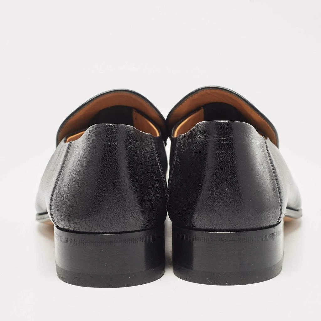 Gucci Gucci Black Leather Horsebit Quentin Slip On Loafers Size 44 5
