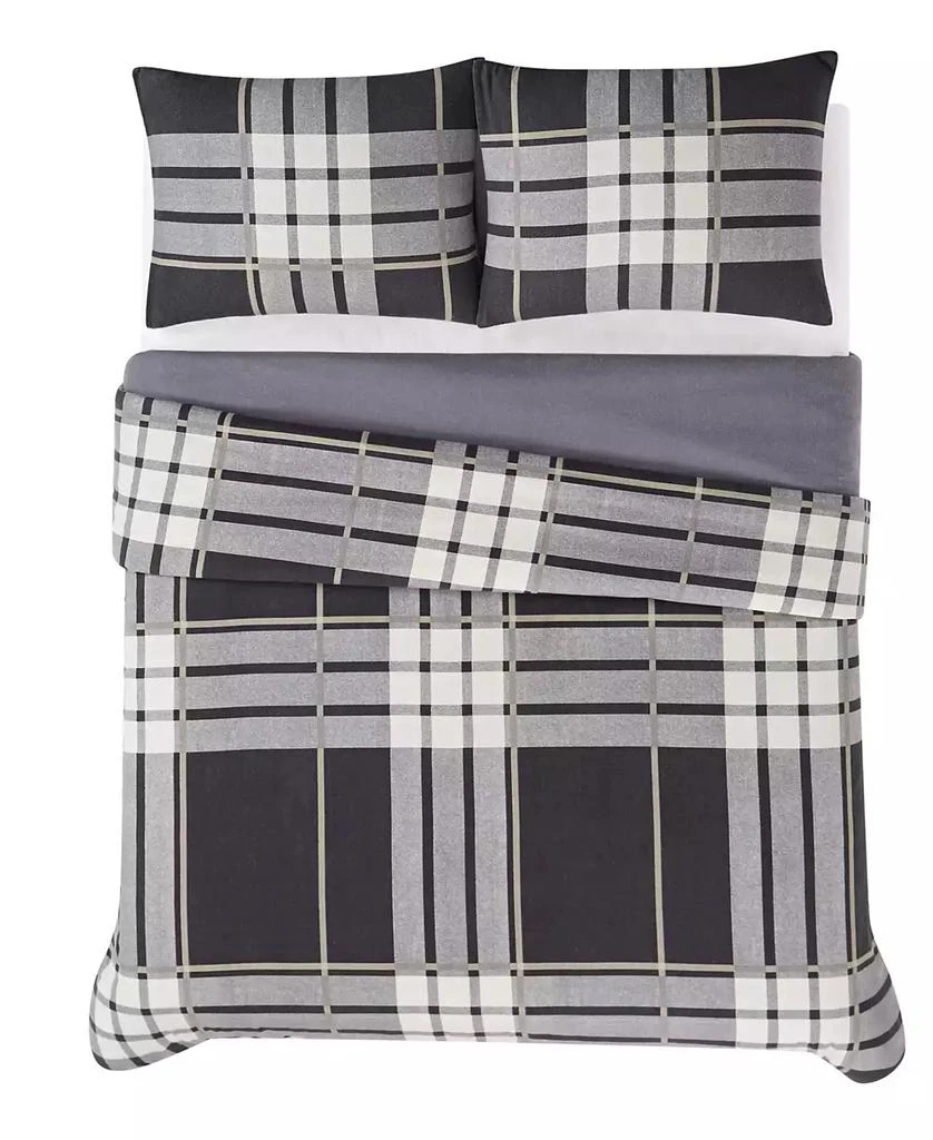 Macy's Milo Plaid 2 Piece Flannel Duvet Cover Set 3