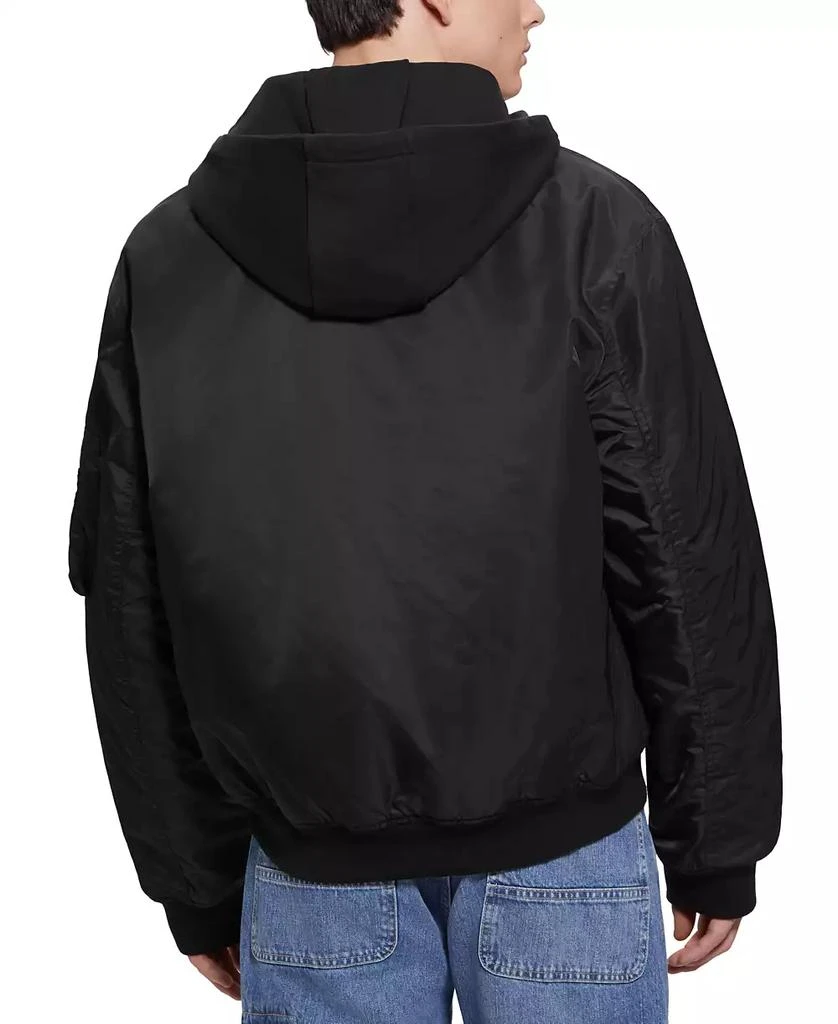 GUESS Men's John Bomber Jacket with Removable Hooded Inset 2