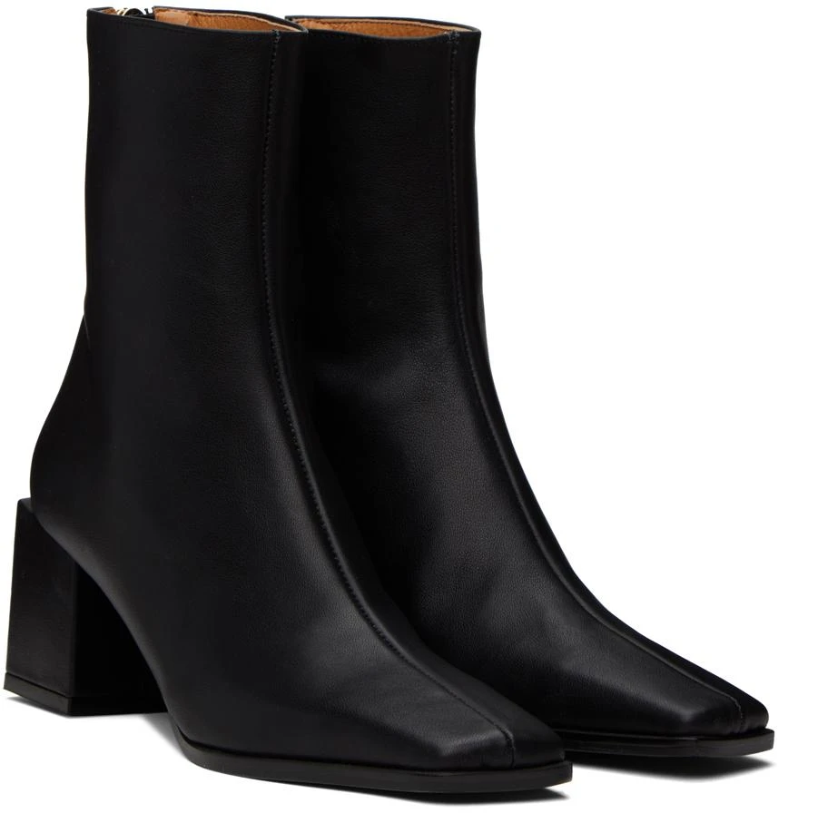 Reike Nen Black Cube Heel Basic Boots 4