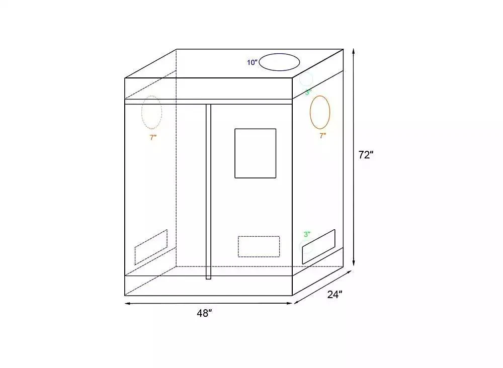 Slickblue Dismountable Hydroponic Grow Tent for Home Use with Window - Black Indoor Plant Tent 2