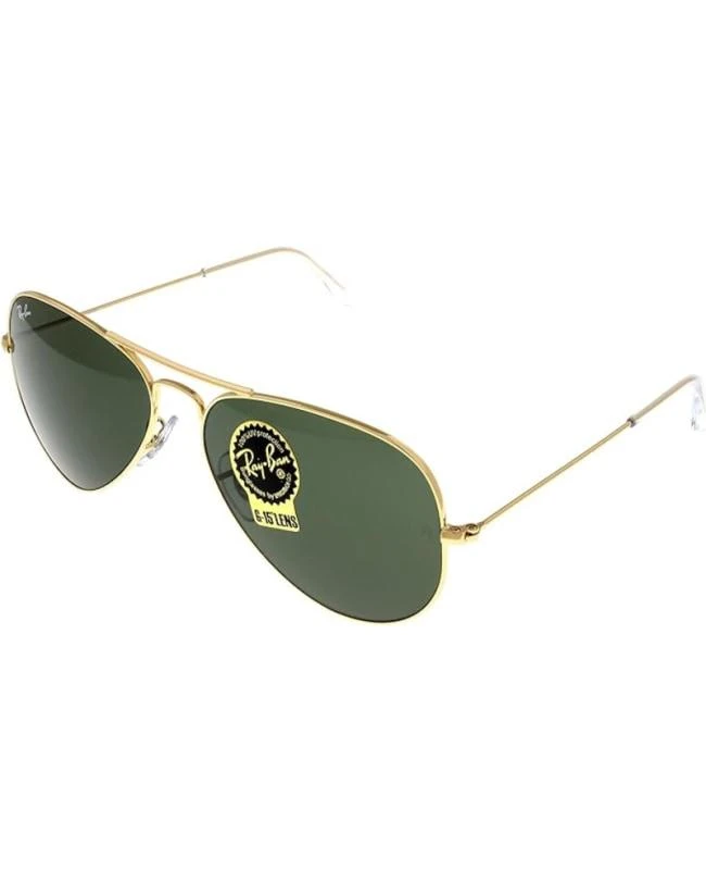 Ray-Ban Ray-Ban Gold Aviator Metal Green Unisex Sunglasses RB3025 L0205 58-14 4