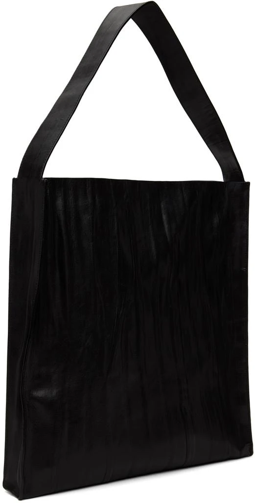 St. Agni Black Leather Paper Tote 2