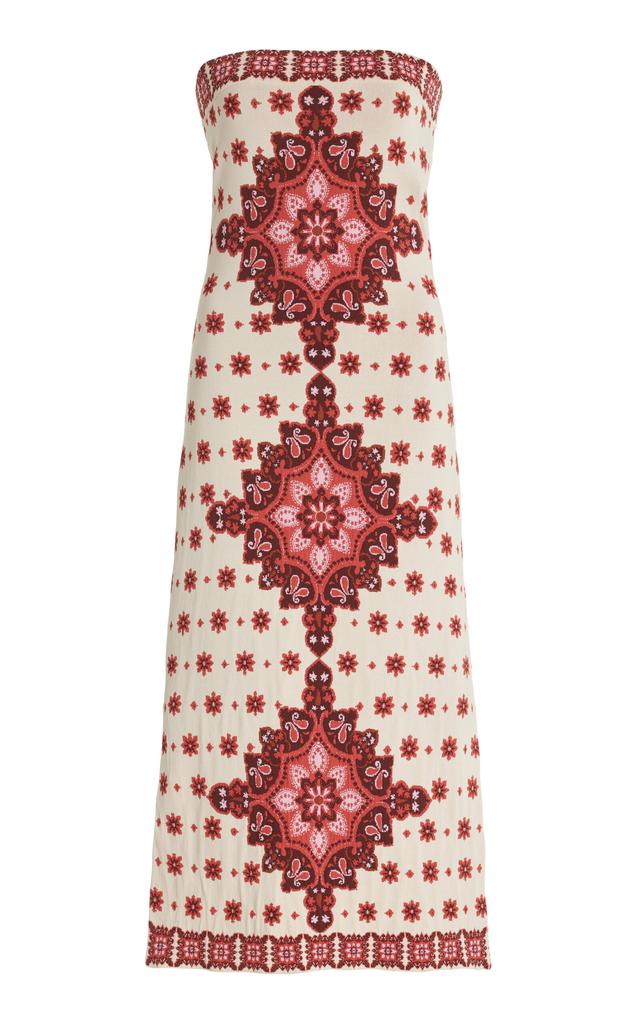 Cara Cara Cara Cara - Rome Printed Crepe Midi Dress - Red - L - Moda Operandi