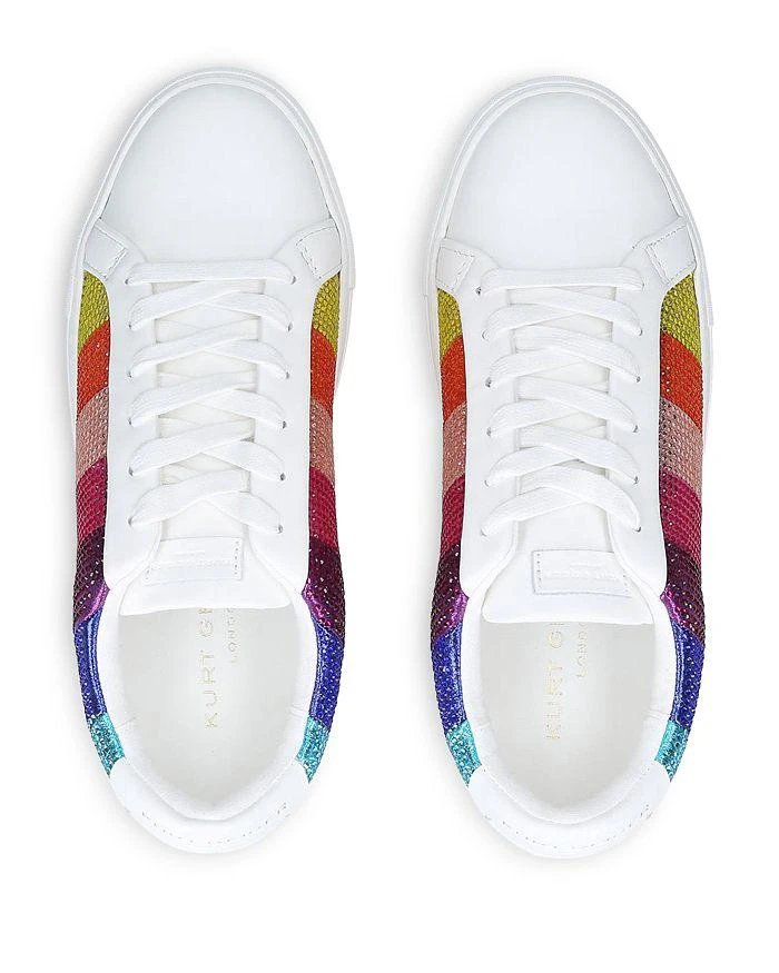 KURT GEIGER LONDON Women's Laney Stripe Embellished Platform Sneakers 5