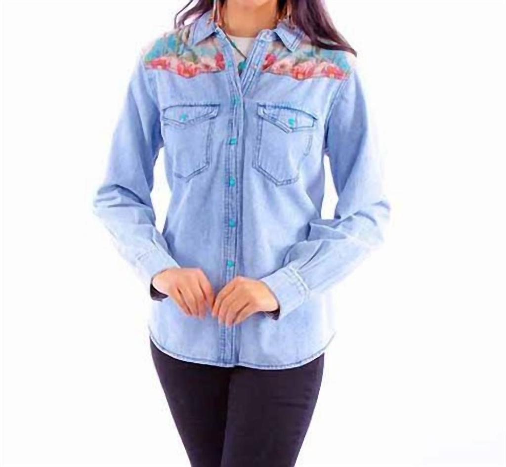 Scully Scully - Cactus Scene Long Sleeve Snap Shirt
