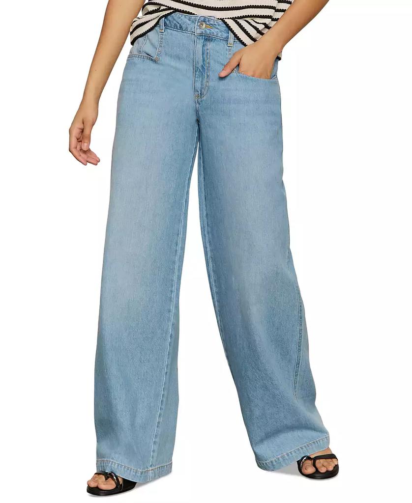 Sanctuary Women's Highland Mid Rise Wide-Leg Jeans